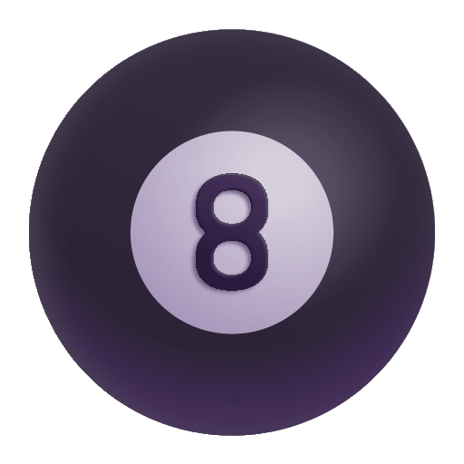 Pool 8 Ball Color Emoji from Fluent Emoji Color Set