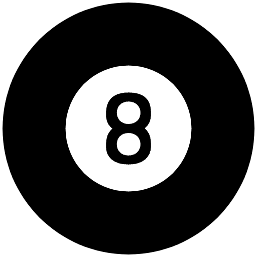 Pool 8 Ball High Contrast Emoji from Fluent Emoji High Contrast Set
