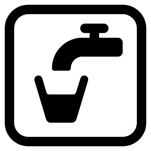 Potable Water High Contrast Emoji from Fluent Emoji High Contrast Set