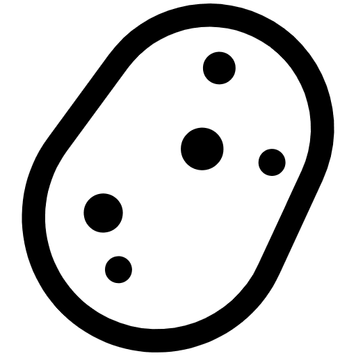 Potato High Contrast Emoji from Fluent Emoji High Contrast Set