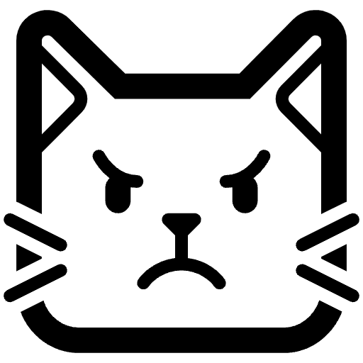 Pouting Cat High Contrast Emoji from Fluent Emoji High Contrast Set