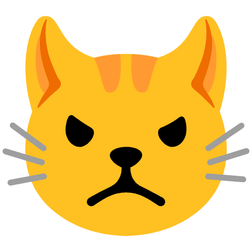 Pouting Cat Emoji from Noto Emoji Set