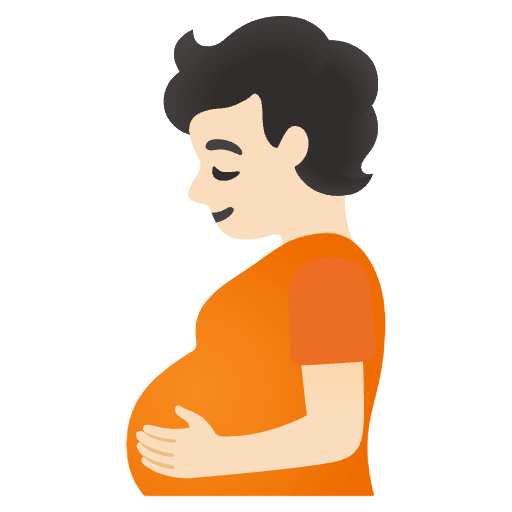 Pregnant Person Light Skin Tone Element from Noto Emojis Set