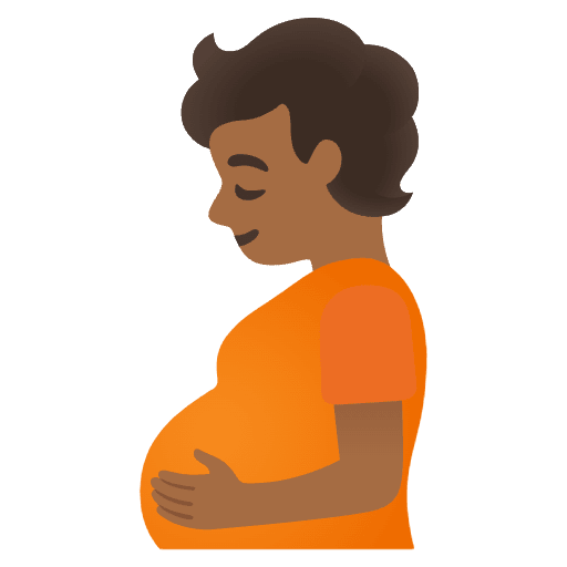 Pregnant Person Medium Dark Skin Tone Element from Noto Emojis Set