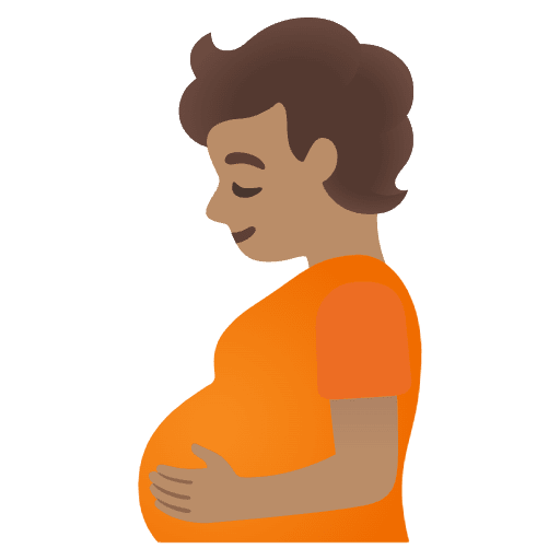 Pregnant Person Medium Skin Tone Emoji from Noto Emojis Set