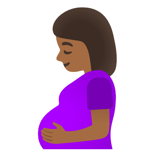 Pregnant Woman Medium Dark Skin Tone Emoji from Noto Emoji Set