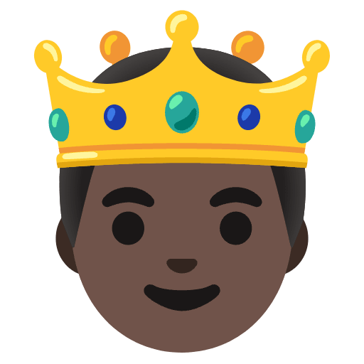 Prince Dark Skin Tone Element from Noto Emojis Set