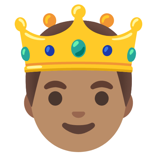 Prince Medium Skin Tone Emoji from Noto Emojis Set