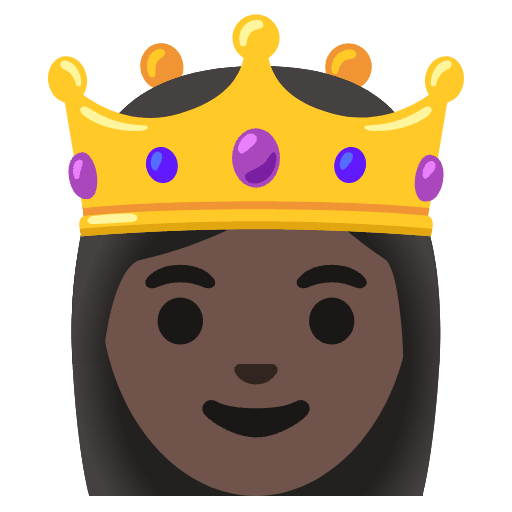 Princess Dark Skin Tone Emoji from Noto Emojis Set