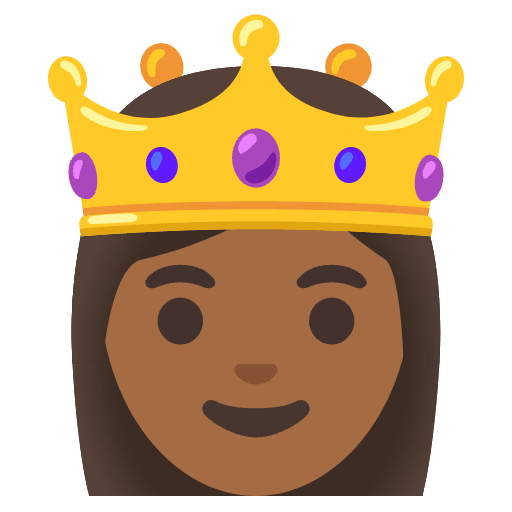 Princess Medium Dark Skin Tone Element from Noto Emojis Set