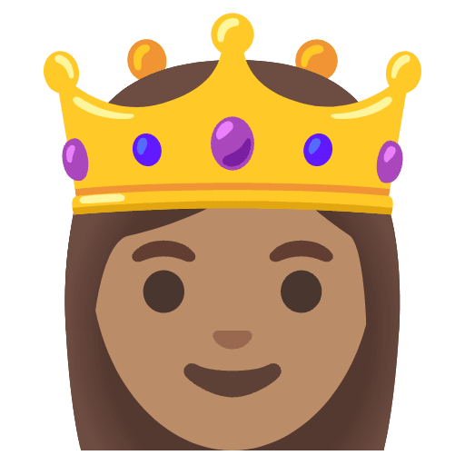 Princess Medium Skin Tone Emoji from Noto Emojis Set
