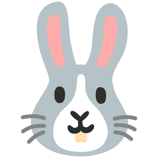 Rabbit Face Emoji from Noto Emojis Set