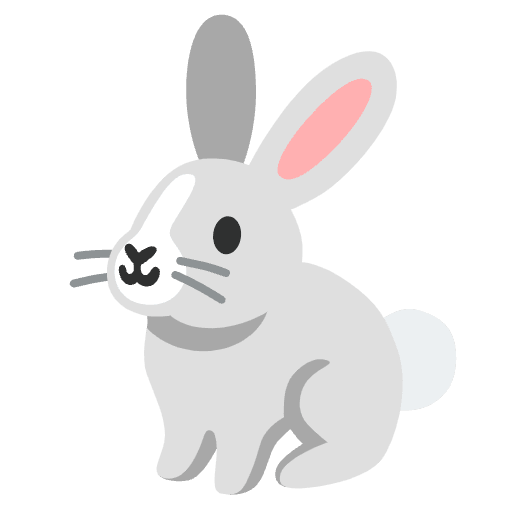 Rabbit Emoji from Noto Emojis Set