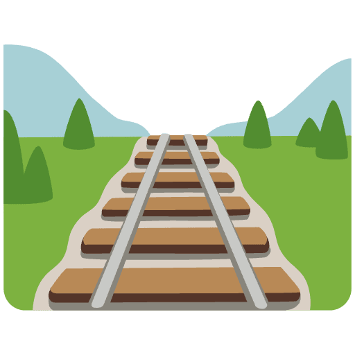 Railway Track Emoji from Noto Emojis Set