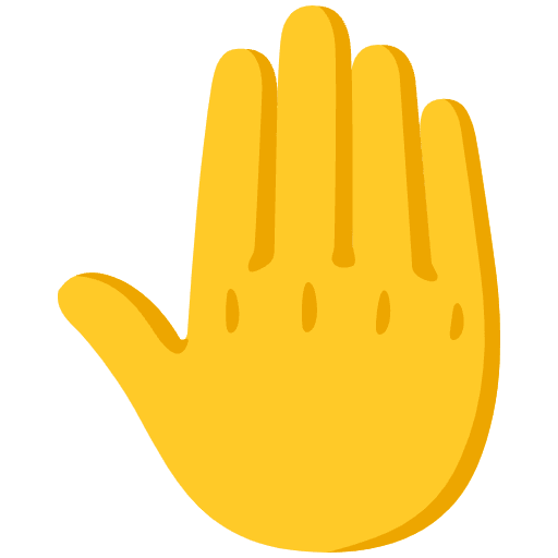 Raised Back Of Hand Emoji from Noto Emoji Set
