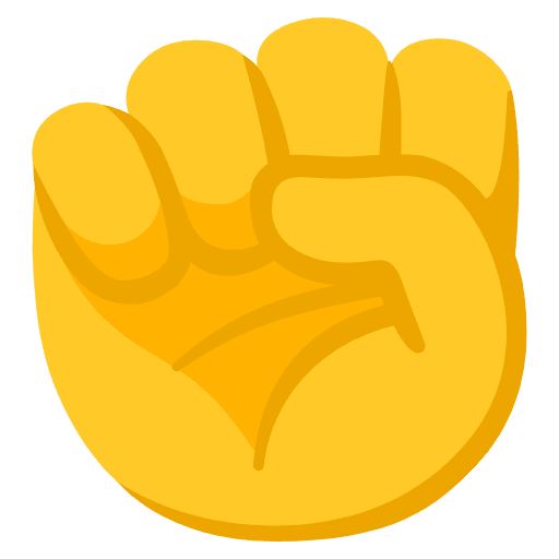 Raised Fist Emoji from Noto Emoji Set