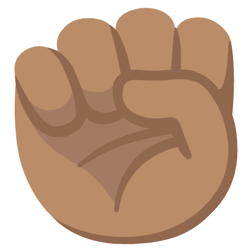 Raised Fist Medium Skin Tone Emoji from Noto Emoji Set