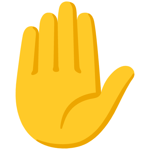 Raised Hand Emoji from Noto Emoji Set