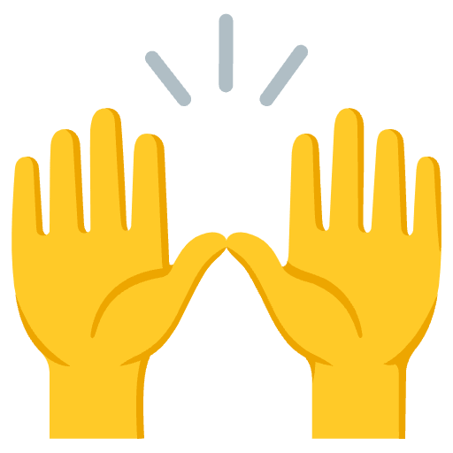 Raising Hands Emoji from Noto Emoji Set