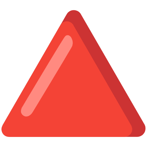 Red Triangle Pointed Up Emoji from Noto Emojis Set