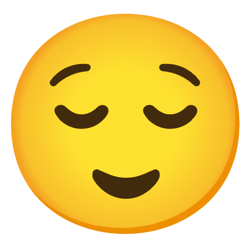Relieved Face Emoji from Noto Emoji Set