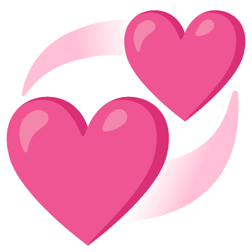 Revolving Hearts Emoji from Noto Emojis Set