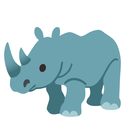 Rhinoceros Emoji from Noto Emoji Set