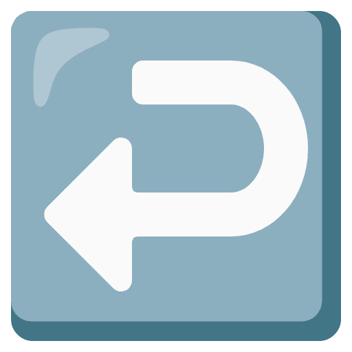 Right Arrow Curving Left Element from Noto Emojis Set