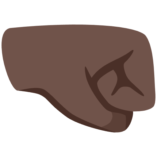 Right Facing Fist Dark Skin Tone Element from Noto Emojis Set
