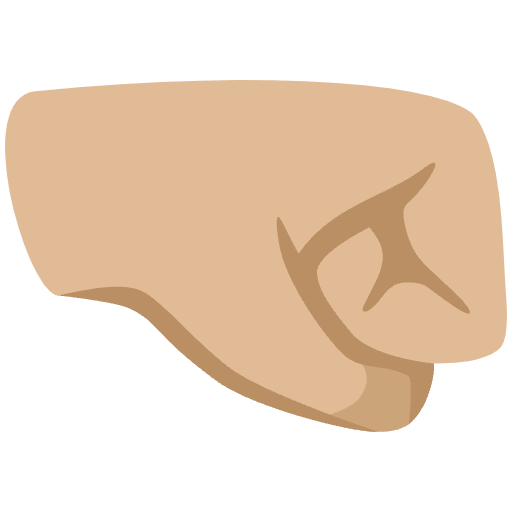 Right Facing Fist Medium Light Skin Tone Emoji from Noto Emojis Set