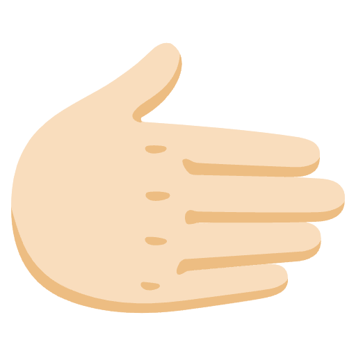 Rightwards Hand Light Skin Tone Emoji from Noto Emoji Set
