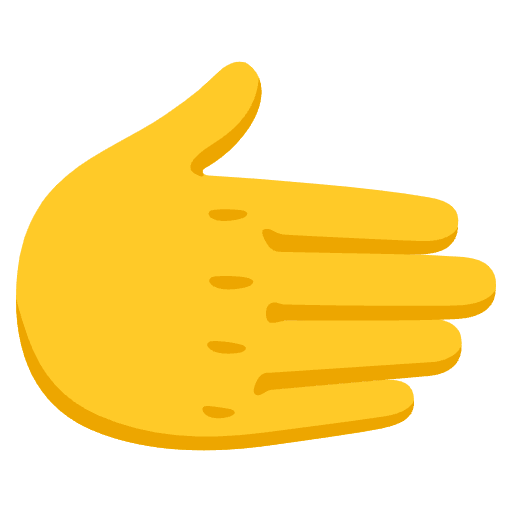 Rightwards Hand Emoji from Noto Emoji Set