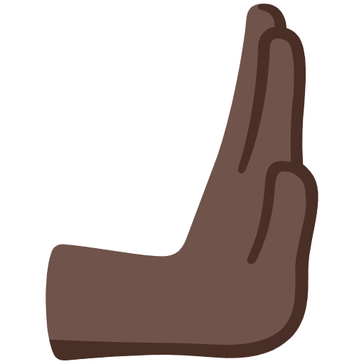 Rightwards Pushing Hand Dark Skin Tone Emoji from Noto Emoji Set