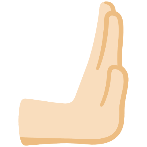 Rightwards Pushing Hand Light Skin Tone Emoji from Noto Emoji Set