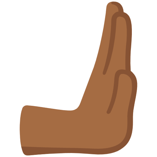 Rightwards Pushing Hand Medium Dark Skin Tone Emoji from Noto Emoji Set