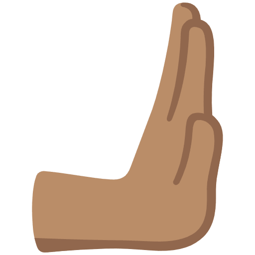 Rightwards Pushing Hand Medium Skin Tone Element from Noto Emojis Set