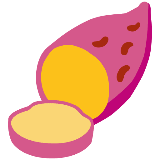 Roasted Sweet Potato Emoji from Noto Emojis Set