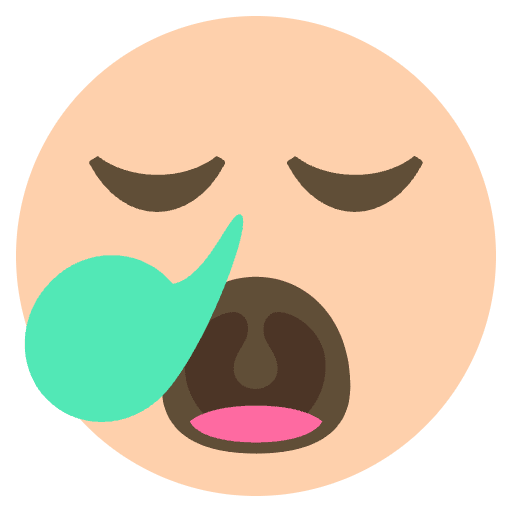Sleepy Yawn Emoji from EmojiTwo Colors Set