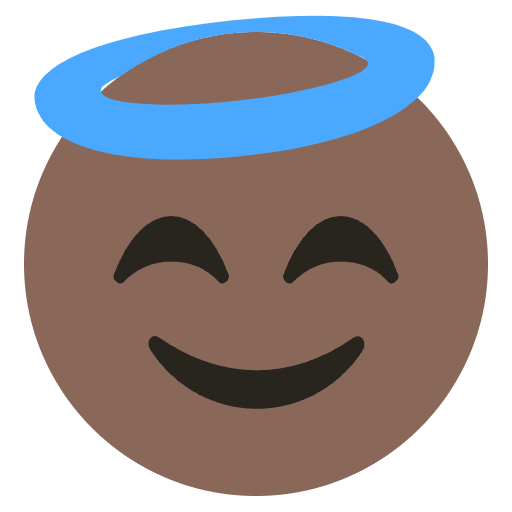 Smiling Angel Emoji from EmojiTwo Colors Set