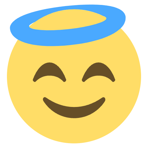 Smiling Face With Halo Emoji from EmojiTwo Colors Set
