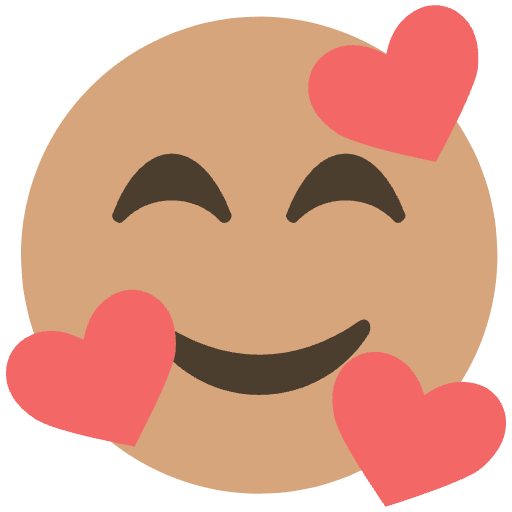 Smiling Face With Heart Eyes Emoji from EmojiTwo Colors Set