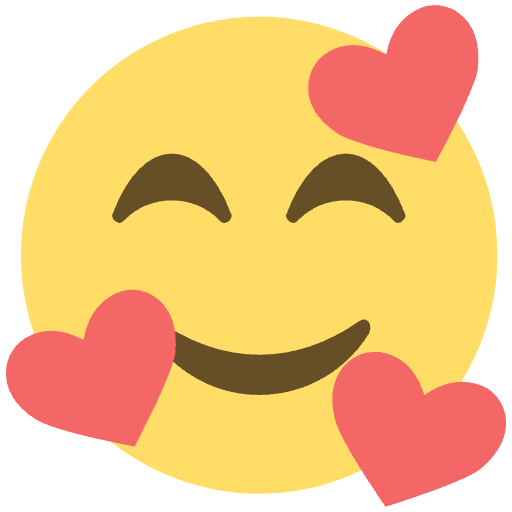 Smiling Face With Hearts Emoji from EmojiTwo Colors Set