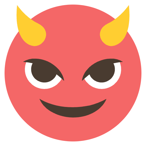 Smiling Face With Horns Emoji from EmojiTwo Colors Set