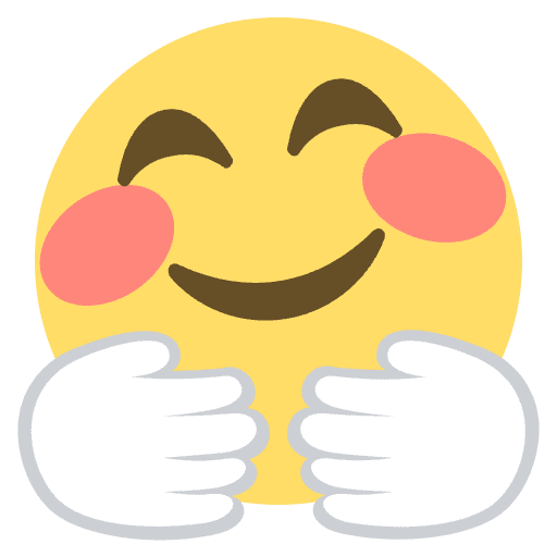 Smiling Face With Open Hands Emoji from EmojiTwo Colors Set