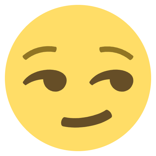 Smirking Face Emoji from EmojiTwo Colors Set