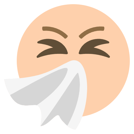 Sneezy Face Emoji from EmojiTwo Colors Set