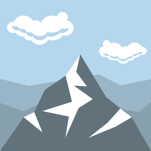 Snow Capped Mountain Element from EmojiTwo Colors Set
