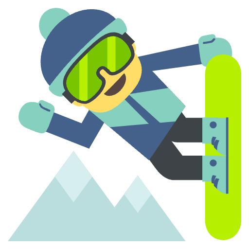 Snowboarder Element from EmojiTwo Colors Set