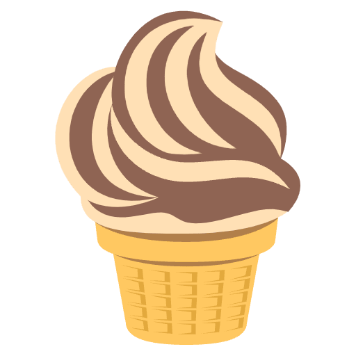 Soft Ice Cream Emoji from EmojiTwo Colors Set