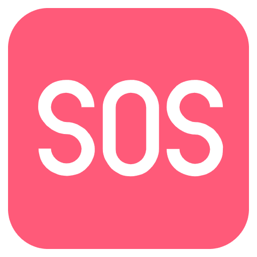 Sos Button Emoji from EmojiTwo Colors Set